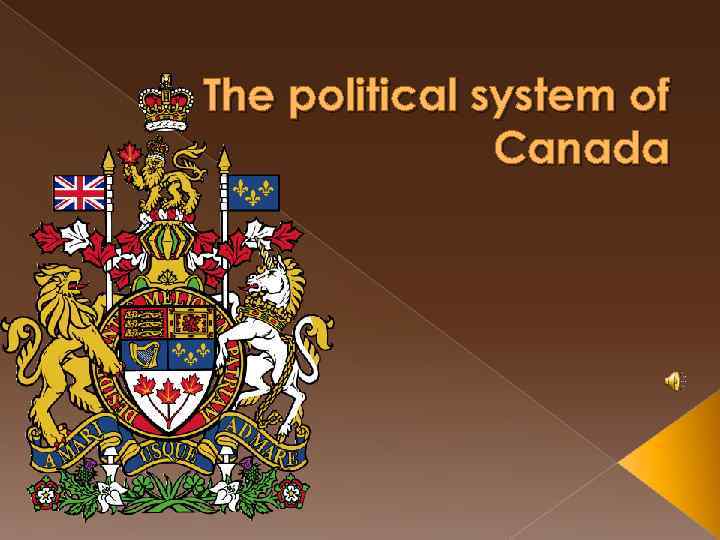 The political system of Canada 