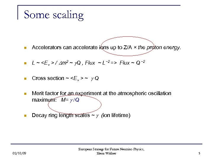 Some scaling n Accelerators can accelerate ions up to Z/A × the proton energy.