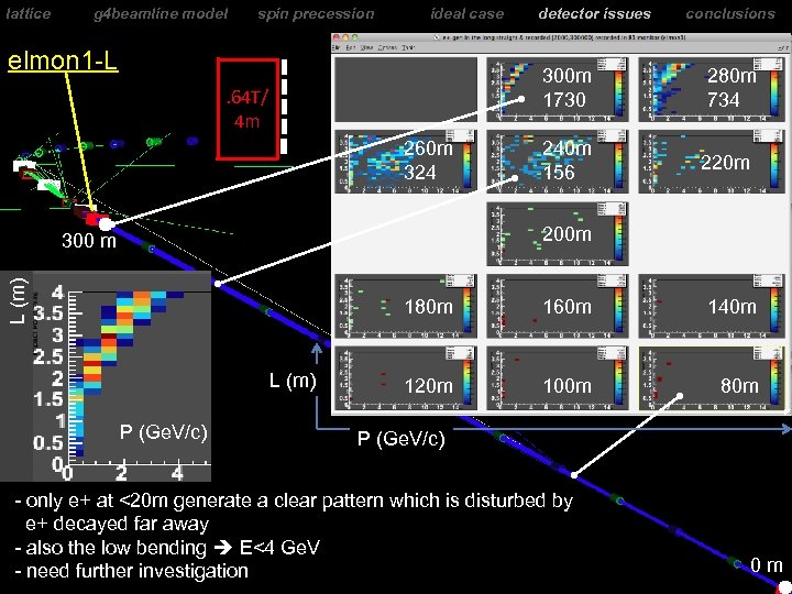 lattice g 4 beamline model spin precession ideal case elmon 1 -L detector issues