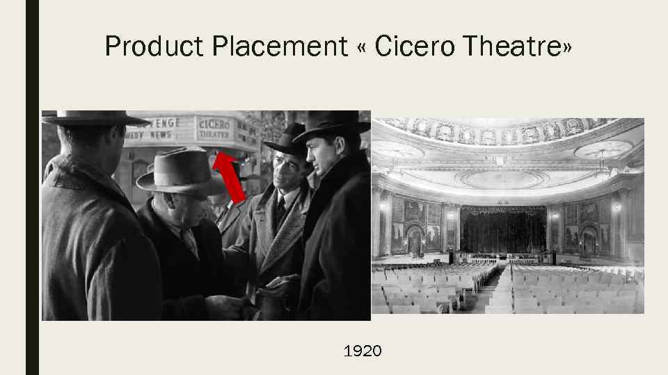 Product Placement « Cicero Theatre» 1920 