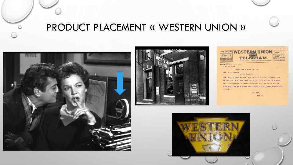 PRODUCT PLACEMENT « WESTERN UNION » 