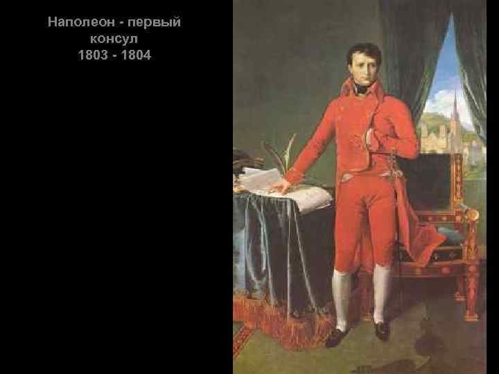 Наполеон - первый консул 1803 - 1804 