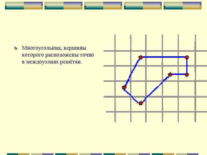 Многоугольник, вершины которого расположены точно в междоузлиях решётки. 