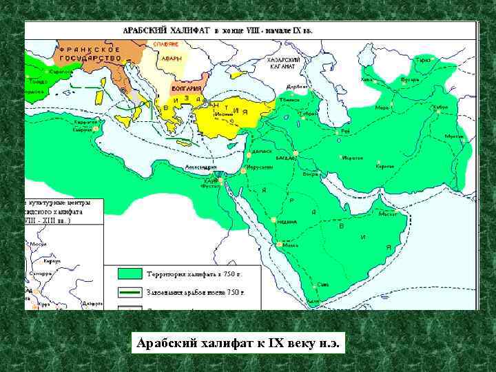 Арабский халифат к IX веку н. э. 