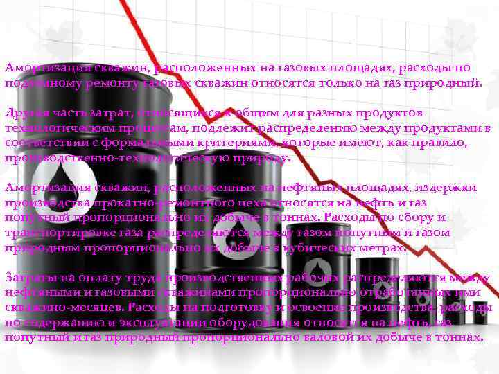 Амортизация скважин, расположенных на газовых площадях, расходы по подземному ремонту газовых скважин относятся только