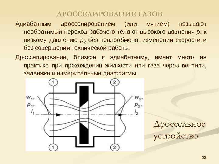 Дросселирование на диаграмме