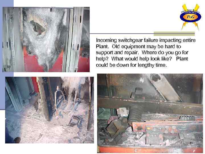 Incoming switchgear failure impacting entire Plant. Old equipment may be hard to support and