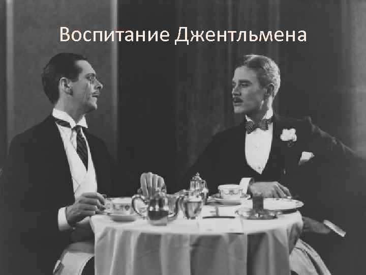 Воспитание Джентльмена 