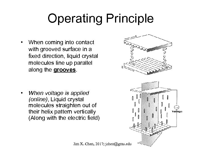 Operating Principle • When coming into contact with grooved surface in a fixed direction,