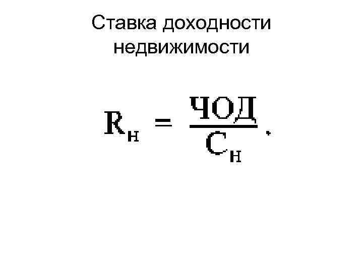 Ставка доходности недвижимости 