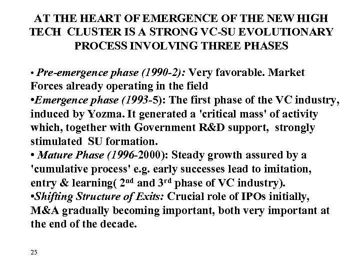 AT THE HEART OF EMERGENCE OF THE NEW HIGH TECH CLUSTER IS A STRONG