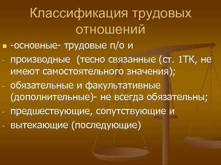 Правоотношения в трудовом праве