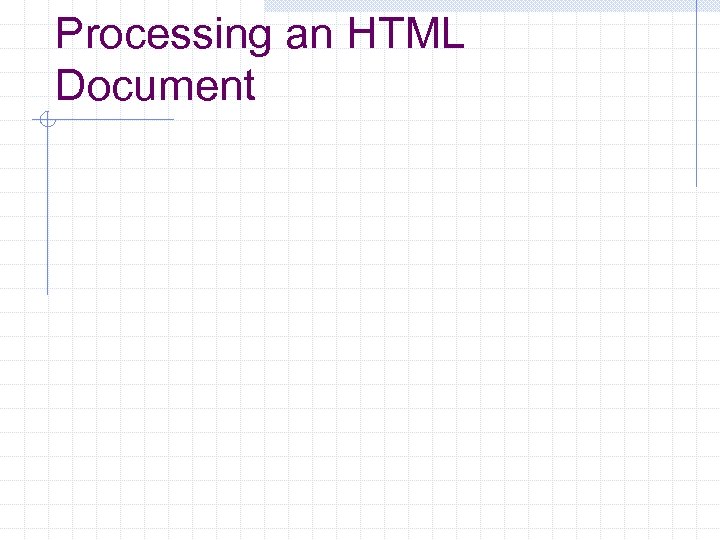 Processing an HTML Document 