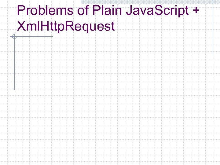 Problems of Plain Java. Script + Xml. Http. Request 
