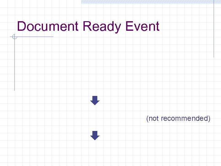 Document Ready Event (not recommended) 