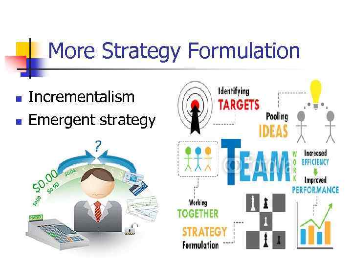 More Strategy Formulation n n Incrementalism Emergent strategy 