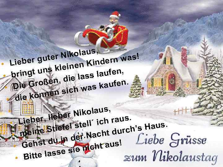 olaus, uter Nik n was! r g r • Liebe n Kinde s kleine