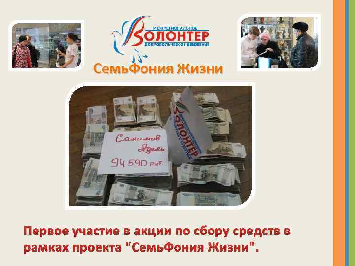 Семь. Фония Жизни Первое участие в акции по сбору средств в рамках проекта 