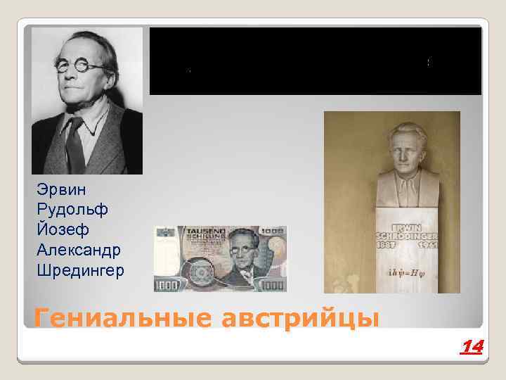 Эрвин Рудольф Йозеф Александр Шредингер Гениальные австрийцы 14 