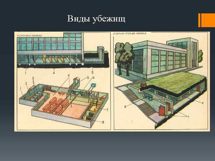 Виды убежищ 