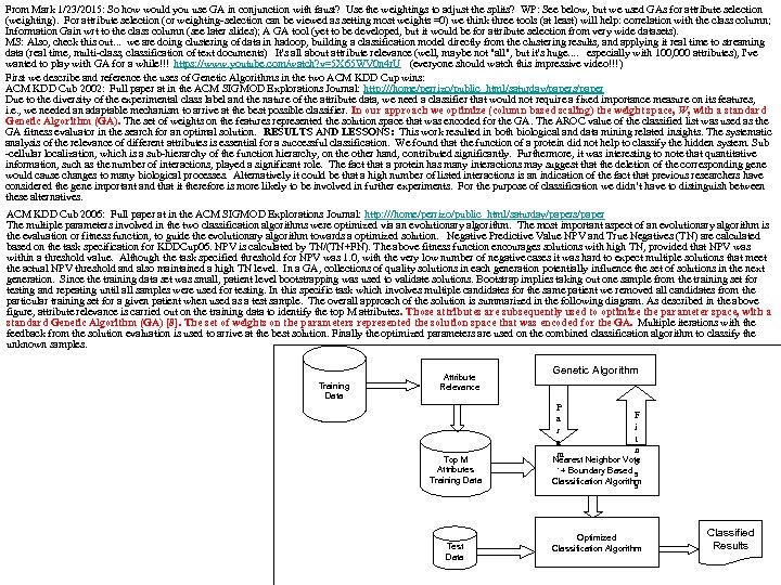 From Mark 1/23/2015: So how would you use GA in conjunction with faust? Use