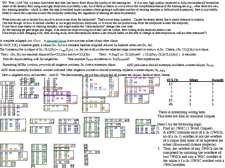 WP Wed 11/26 Yes, we have discovered also that one has to think about