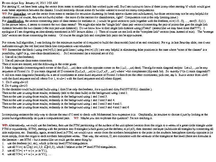 From: Arjun Roy January 14, 2015 2: 03 AM For starting 'd', we have