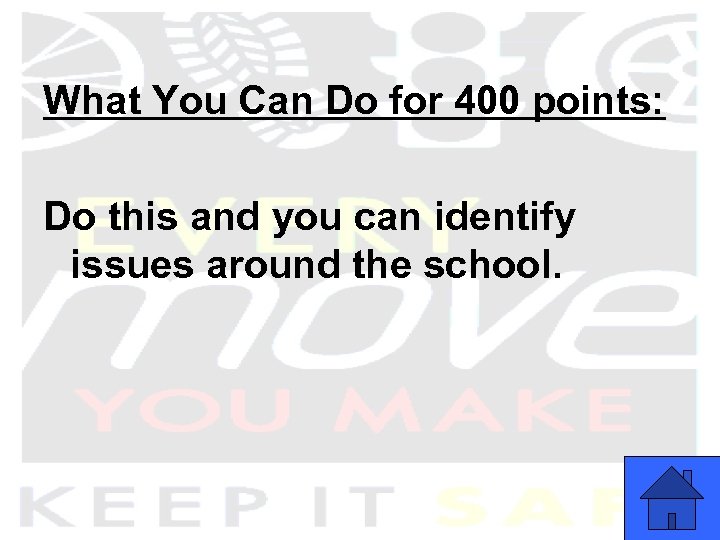 What You Can Do for 400 points: Do this and you can identify issues