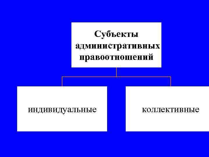 Субъекты административных правоотношений индивидуальные коллективные 
