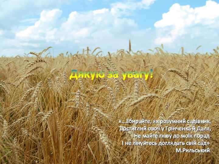  «…Збирайте, як розумний садівник, Достиглий овоч у Грінченка й Даля, Не майте гніву