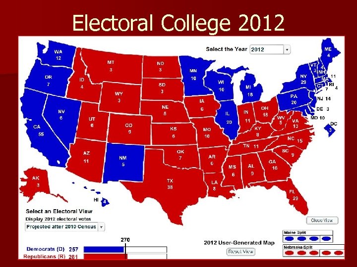 Electoral College 2012 