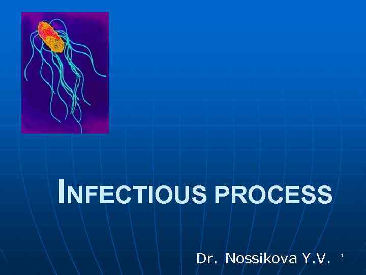 INFECTIOUS PROCESS Dr. Nossikova Y. V. 1 