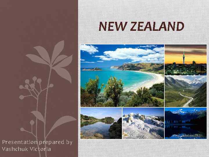 NEW ZEALAND Presentation prepared by Vashchuk Victoria 
