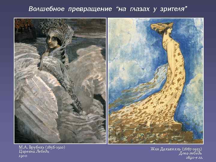 Волшебное превращение “на глазах у зрителя” М. А. Врубель (1856 -1910) Царевна Лебедь 1900