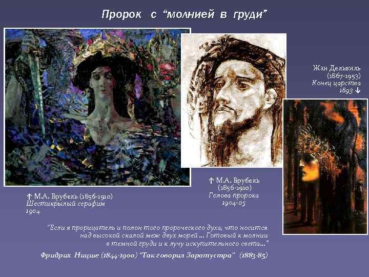 Пророк с “молнией в груди” Жан Дельвиль (1867 -1953) Конец царства 1893 ↓ ↑