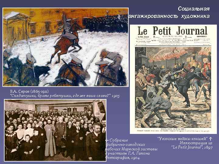 Социальная ангажированность художника В. А. Серов (1865 -1911) “Солдатушки, бравы ребятушки, где же ваша