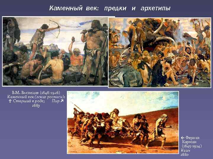 Каменный век: предки и архетипы В. М. Васнецов (1848 -1926) Каменный век (эскиз росписи):