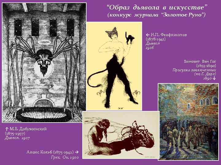 “Образ дьявола в искусстве” (конкурс журнала “Золотое Руно”) ← Н. П. Феофилактов (1878 -1941)