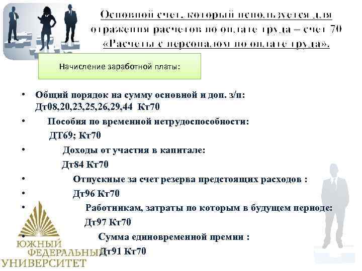 Основной счет, который используется для отражения расчетов по оплате труда – счет 70 «Расчеты