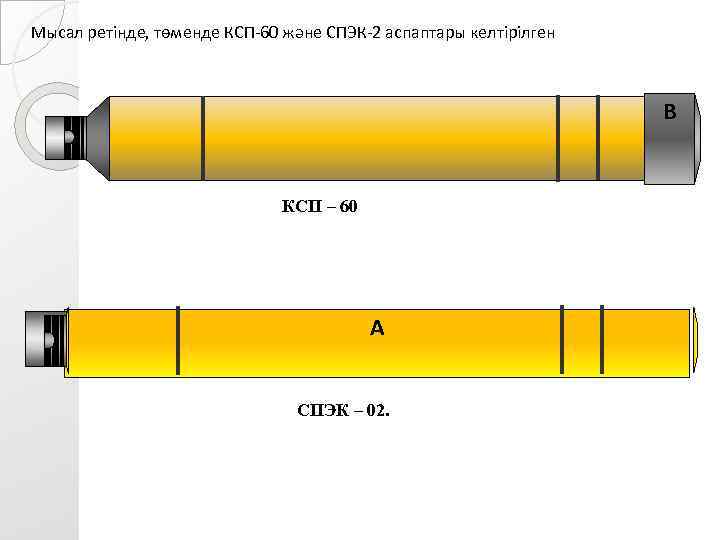 Мысал ретінде, төменде КСП-60 және СПЭК-2 аспаптары келтірілген В КСП – 60 А СПЭК