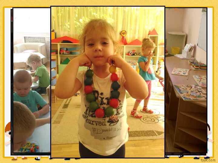 Надели шарики на нити. Красиво очень, посмотрите! Блестят на солнце краше Они на шее