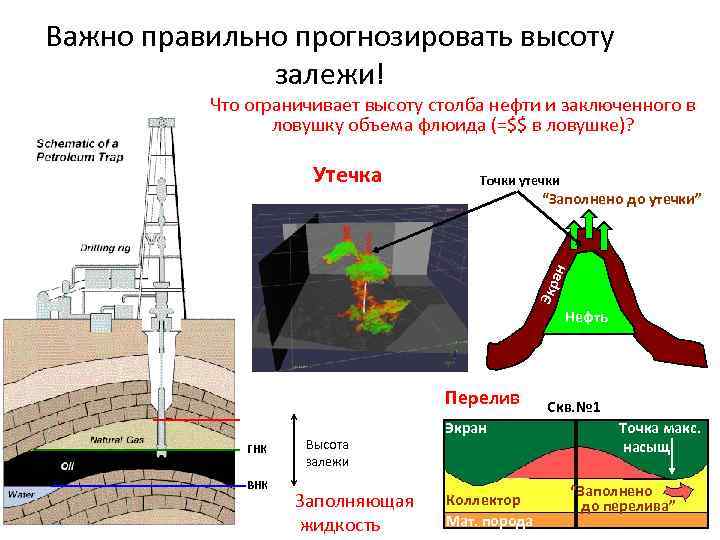 Важно правильно прогнозировать высоту залежи! Что ограничивает высоту столба нефти и заключенного в ловушку