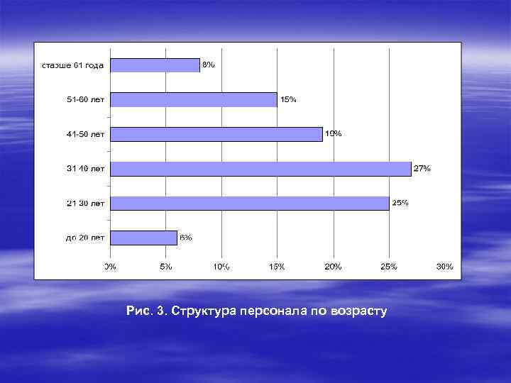 Рис. 3. Структура персонала по возрасту 