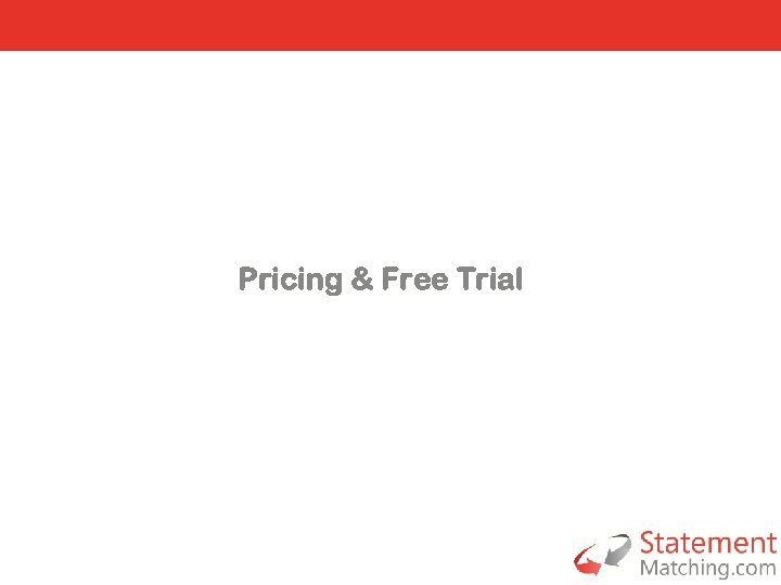 Pricing & Free Trial 