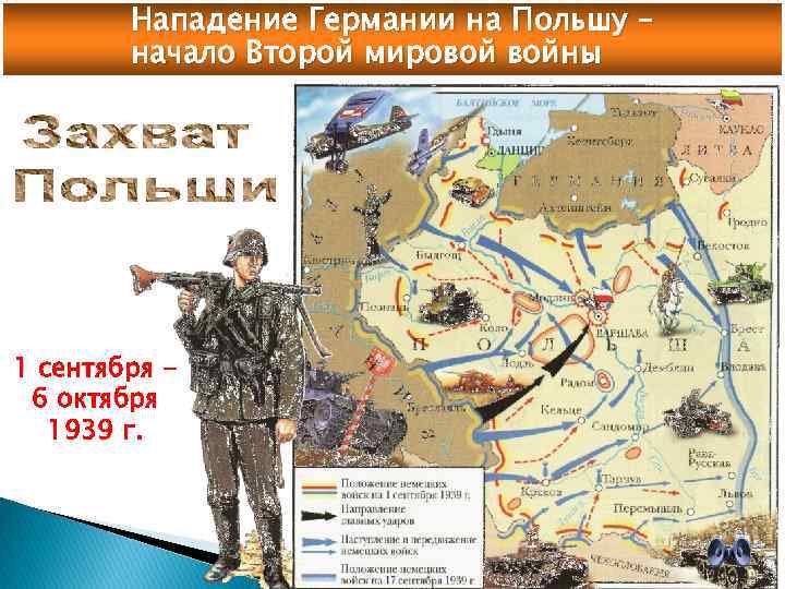 Нападение Германии на Польшу – начало Второй мировой войны 1 сентября 6 октября 1939