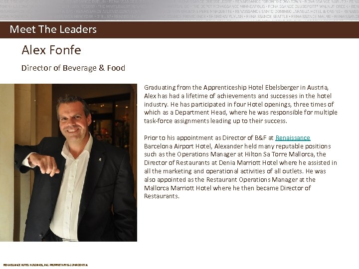 Meet The Leaders Alex Fonfe Director of Beverage & Food Graduating from the Apprenticeship