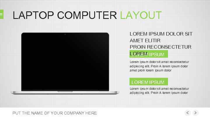 LAPTOP COMPUTER LAYOUT LOREM IPSUM DOLOR SIT AMET ELITIR PROIN RECONSECTETUR LOREM IPSUM LOREM