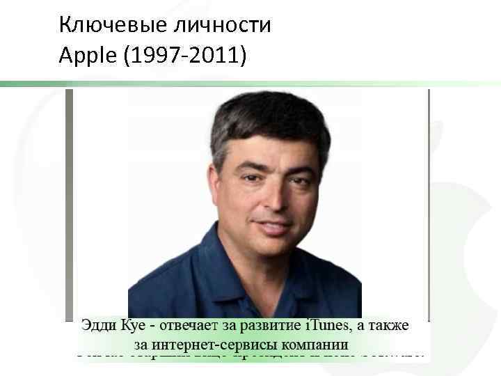 Ключевые личности Apple (1997 -2011) 