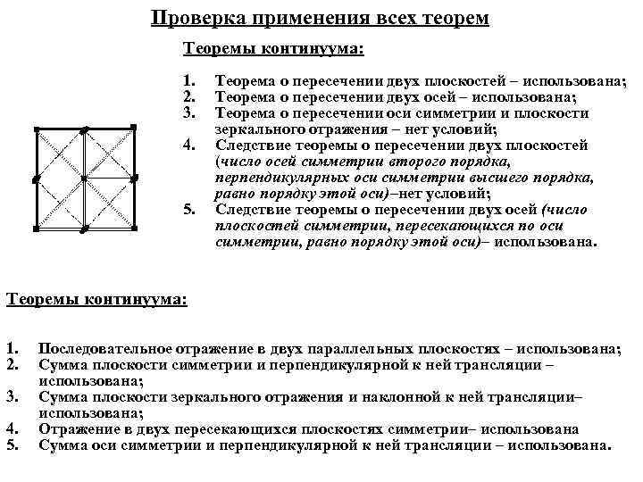 Проверка на использование. Правильная система точек. Правильные системы точек пространственных групп. Структурно-точечные системы. Правильная система точек графиьа.