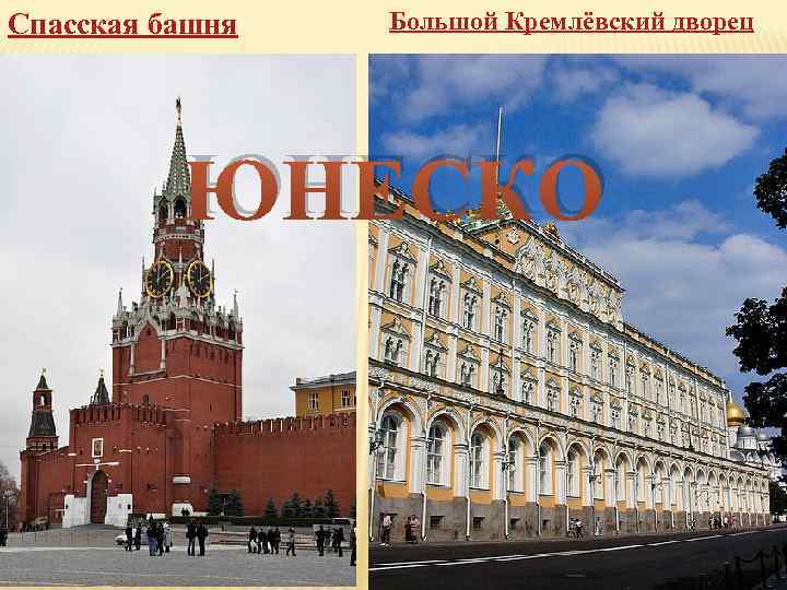 Спасская башня Большой Кремлёвский дворец ЮНЕСКО 